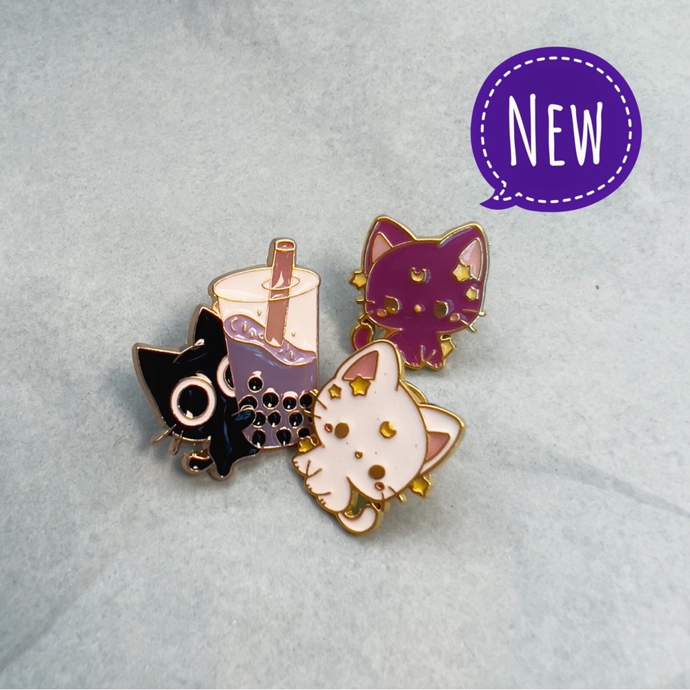 NEW🔖Cute Cat Pins Bundle Sweater Scarf Japan Accessory Cat Mom Meow